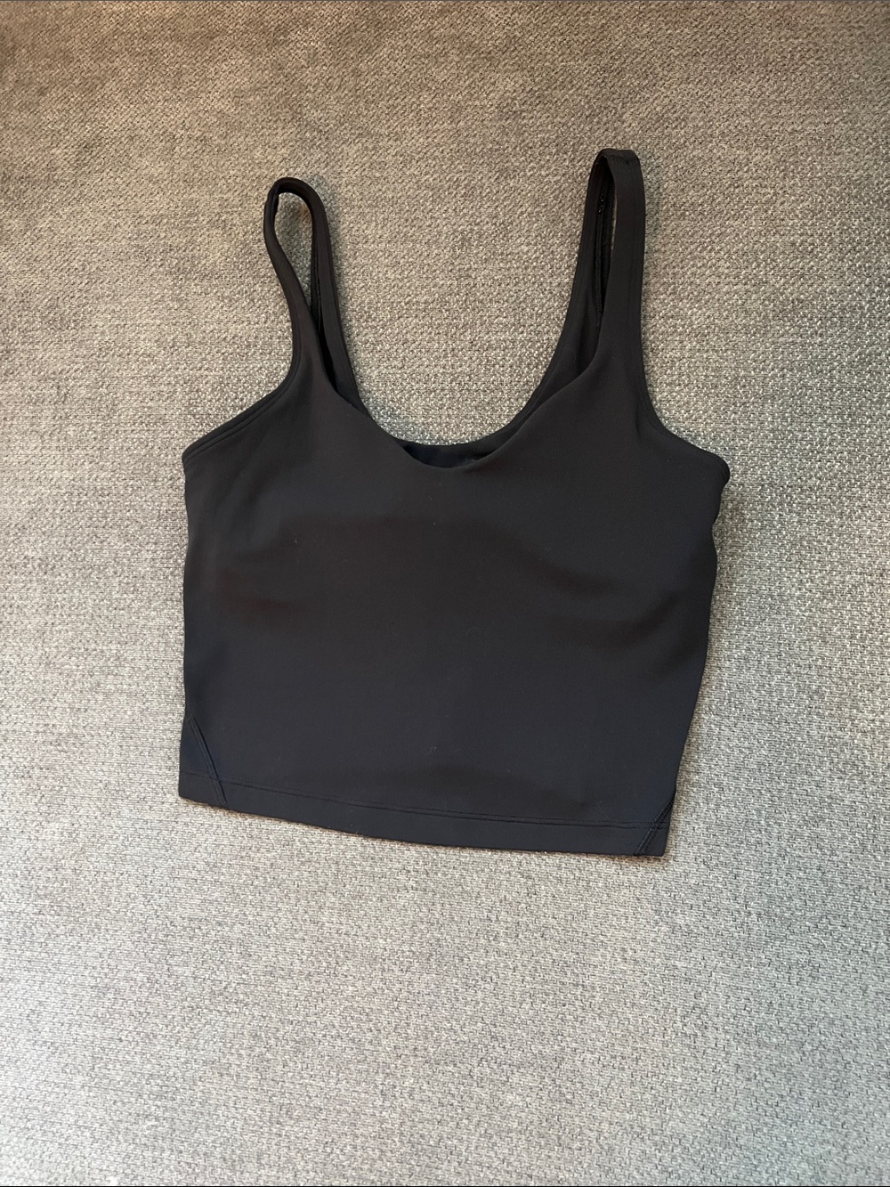 lululemon athletica Black Scoop Neck Crop Bra